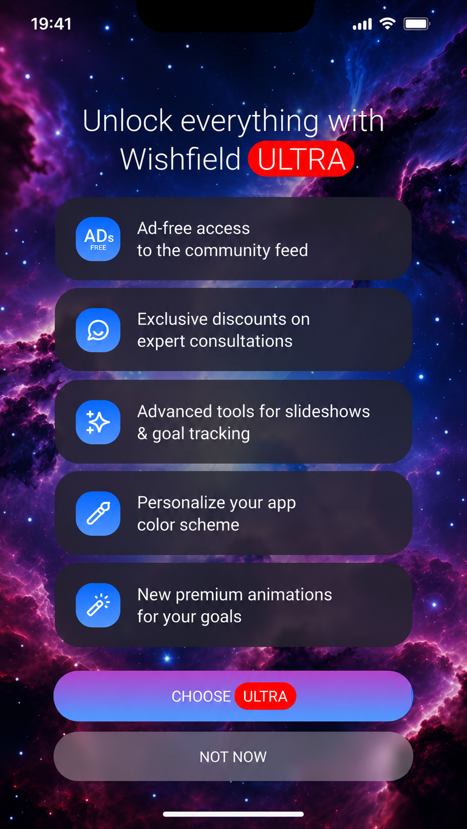 WishField ULTRA subscription benefits